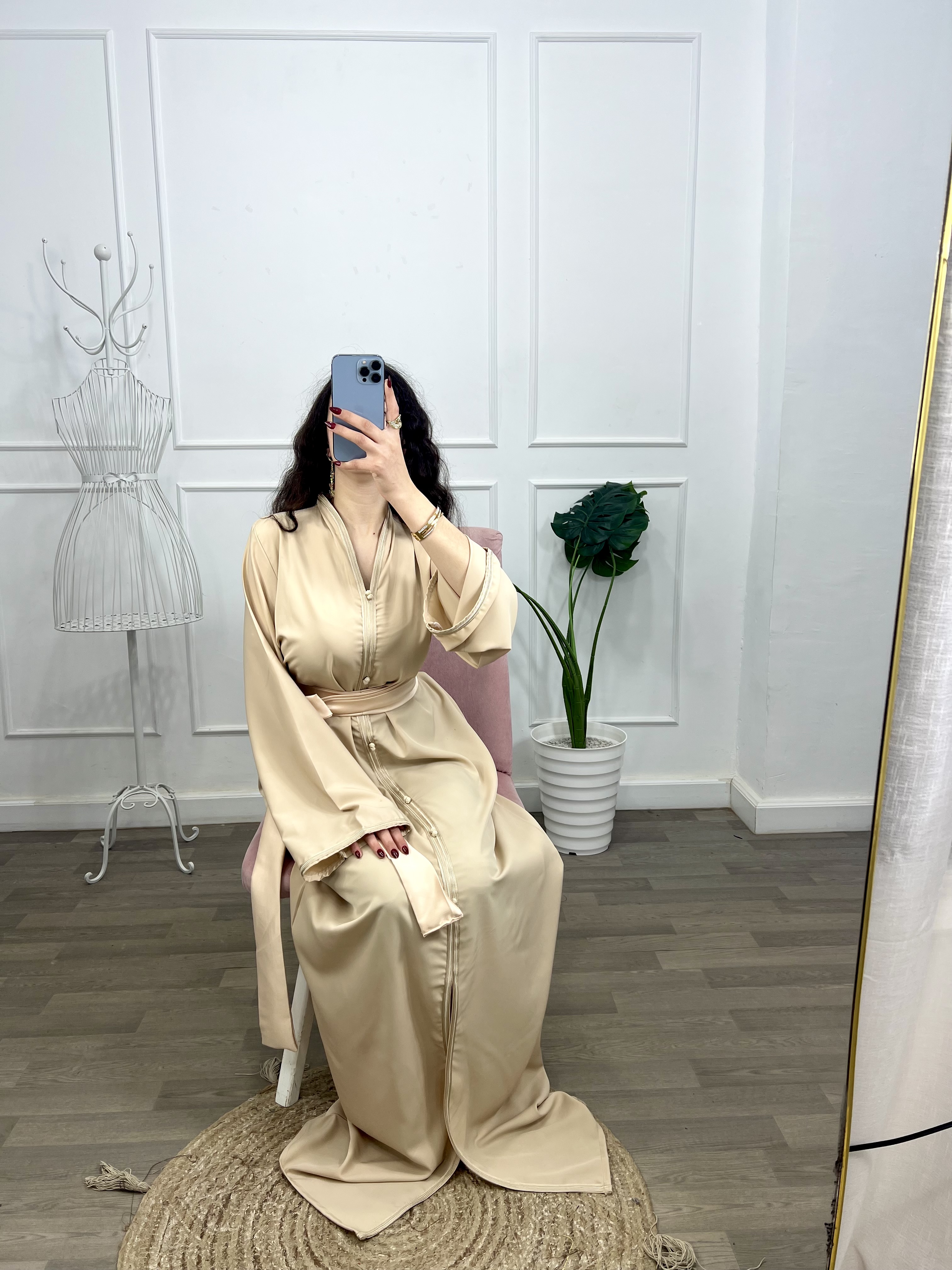 Caftan simple beige